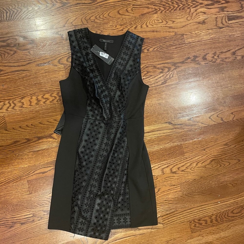 Cute BCBG Black Wrap Bodycon Dress
